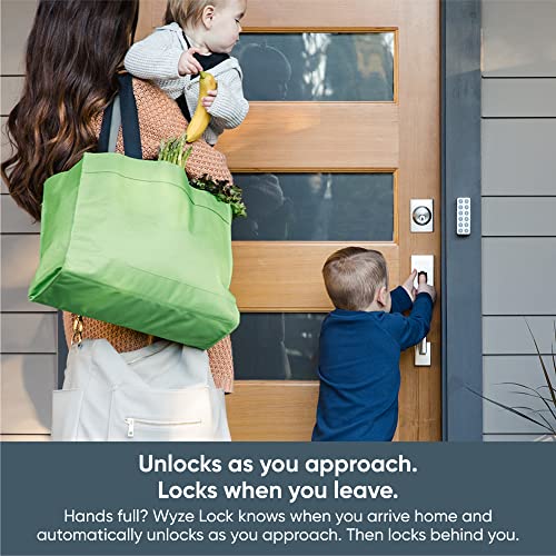 Wyze Lock & Video Doorbell w/Chime Bundle, Wi-Fi & Bluetooth Enabled Smart Lock w/Companion Wired IP65 Video Doorbell, 3:4 Head-to-Toe 1080p HD, Wireless & Keyless Unlock, 2-Way Audio, Night Vision