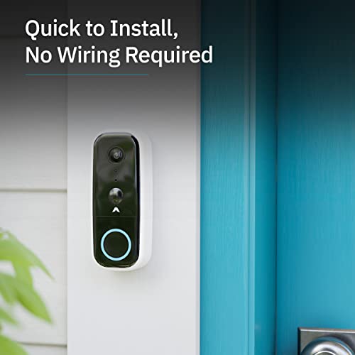 abode Wireless Video Doorbell Cam & Chime - All-in-One Weatherproof Wi-Fi Connected HD Camera with Push-Button Doorbell, 160-Degree View, Automatic Person Detection, Night Vision & 2-Way Voice