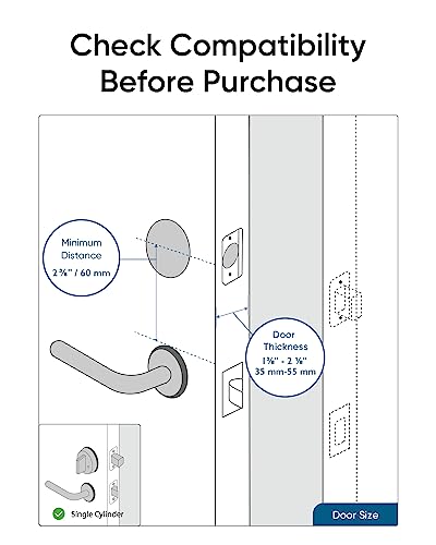 eufy Security Smart Lock S230, Keyless Fingerprint Lock for Front Door, Easy Installation, Built-in Wi-Fi, Reliable App for Remote Access, One-Year Battery Life, BHMA Certified, IP65 Weatherproof
