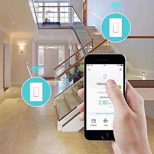 Kasa Smart 3 Way Switch HS210, Needs Neutral Wire, 2.4GHz Wi-Fi Light Switch works with Alexa and Google Home, UL Certified, No Hub Required , white