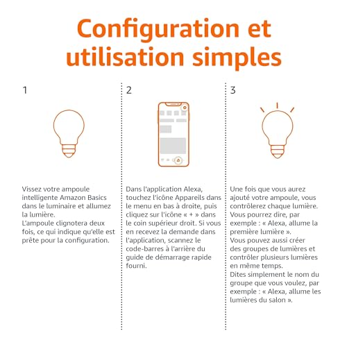 Amazon Basics Smart A19 LED Light Bulb, 2.4 GHz Wi-Fi, 7.5W (Equivalent to 60W) 800LM, Works with Alexa Only, 1-Pack, Multicolor