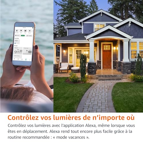 Amazon Basics Smart A19 LED Light Bulb, 2.4 GHz Wi-Fi, 7.5W (Equivalent to 60W) 800LM, Works with Alexa Only, 1-Pack, Multicolor