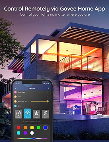 Govee Smart LED Strip Lights, 16.4ft WiFi LED Strip Lighting Work with Alexa and Google Assistant, 16 Million Colors with App Control and Music Sync LED Lights for Bedroom, Kitchen, TV, Party