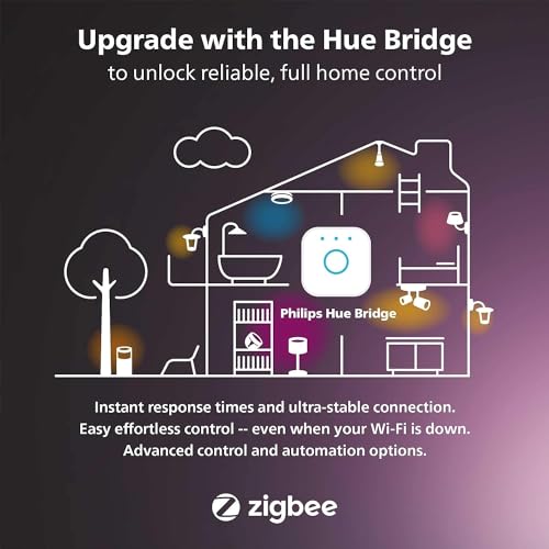 Philips Hue Smart 60W A19 LED Bulb - Soft Warm White Light - 2 Pack - 800LM - E26 - Indoor - Control with Hue App - Works with Alexa, Google Assistant and Apple Homekit