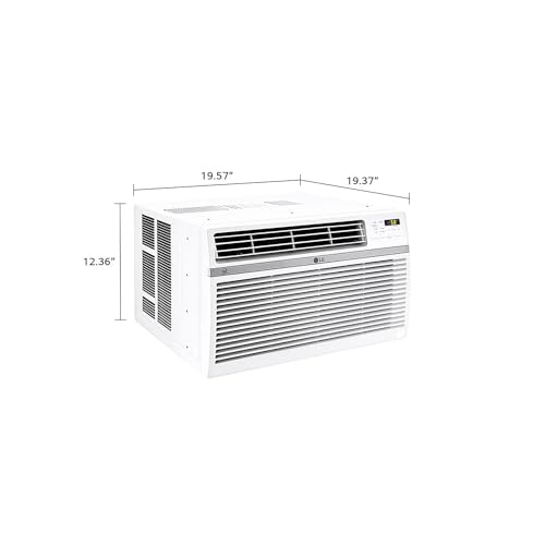 LG 8,000 Smart Window Air Conditioner, 115V, 350 Sq. Ft, Smartphone and Voice Control works ThinQ, Amazon Alexa and Hey Google, 3 Cool & Fan Speeds, White, 8000 BTU