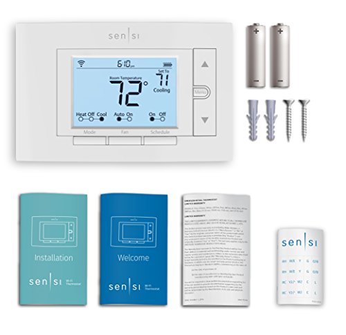 Sensi Smart Thermostat, 100 Years Of Expertise, Wi-Fi, Data Privacy, Programmable, Easy DIY Install, Works With Alexa, Energy Star Certified, Mobile App, ST55