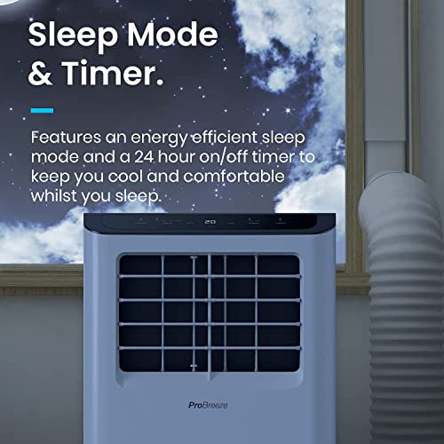Pro Breeze 4 in 1 Portable Air Conditioner for Room 10000 BTU 450SqFt Air Conditioning Unit, Smart Air Conditioner with Fan, Dehumidifier, Night, Timer, Window Venting Kit, Wifi Portable AC Unit