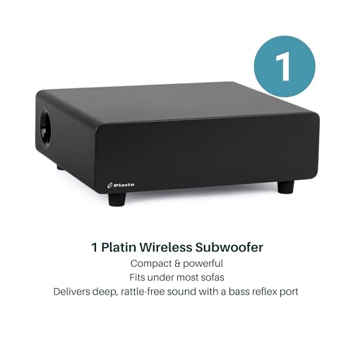 Platin Monaco 5.1 Wireless Home Theater System for Smart TVs - with WiSA SoundSend Transmitter included - WiSA Certified - Tuned by THX.