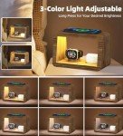 15W Bamboo Wireless Charging Station with Night Light