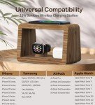15W Bamboo Wireless Charging Station with Night Light