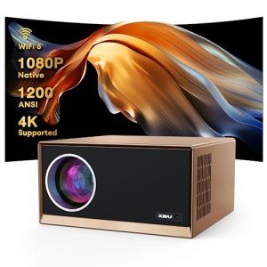 XIDU 1080P Outdoor Projector with WiFi 6