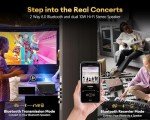 XIDU 1080P Outdoor Projector with WiFi 6