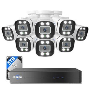 Hiseeu 5MP Wired Security Camera System with DVR