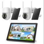 Wireless Solar Security Camera System with Monitor