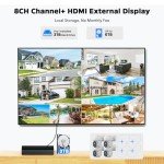 4K PoE PTZ Security Camera System with Audio