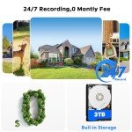 4K PoE PTZ Security Camera System with Audio