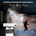2K Wireless Outdoor Security Cameras with Night Vision