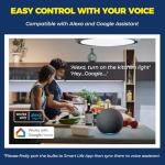 Smart Light Bulbs 6 Pack, Alexa & Google Compatible