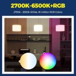 Smart Light Bulbs 6 Pack, Alexa & Google Compatible