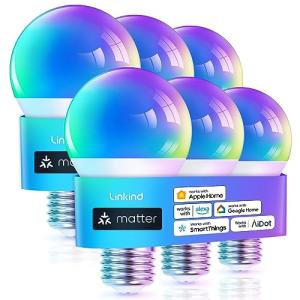 Linkind Smart Color Changing Light Bulbs - 6 Pack