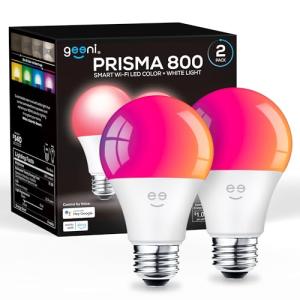Geeni Prisma Color Changing Smart Light Bulbs - 2-Pack
