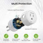 GHome 5G WiFi Smart Plug with Remote Control, 2 Pack