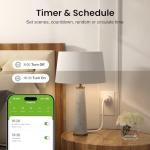 GHome 5G WiFi Smart Plug with Remote Control, 2 Pack