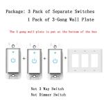 Smart WiFi 3-Gang Light Switch with Alexa/Google Home