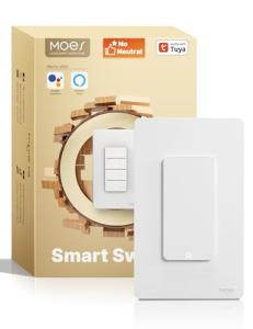 MOES WiFi Smart Light Switch, No Hub Needed