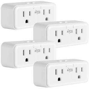 KMC Smart Plug Duo 4-Pack for Home Automation