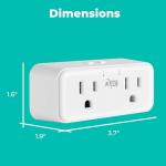 KMC Smart Plug Duo 4-Pack for Home Automation