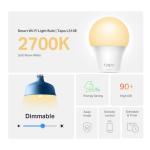 Tapo Smart Light Bulbs, 800 Lumens, Dimmable