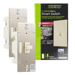 Enbrighten Z-Wave Plus Smart Light Switch, 2 Pack