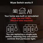Wyze Smart Light Switch, Works with Alexa & Google
