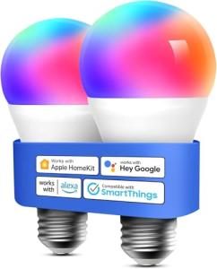 Meross Smart WiFi LED Bulbs, 2-Pack, Dimmable