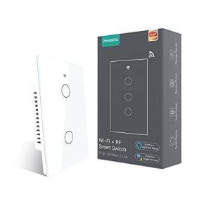 MoesGo WiFi Touch Wall Light Switch, 2 Gang