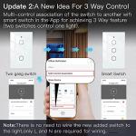 MoesGo WiFi Touch Wall Light Switch, 2 Gang