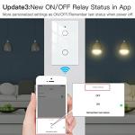 MoesGo WiFi Touch Wall Light Switch, 2 Gang