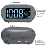 DreamSky Digital Alarm Clock with USB & Dimming