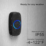SECRUI Wireless Doorbell with Colorful LED Chimes