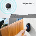 SECRUI Wireless Doorbell with Colorful LED Chimes