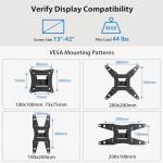 Pipishell Full Motion Wall Mount for TVs and Monitors