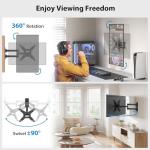 Pipishell Full Motion Wall Mount for TVs and Monitors