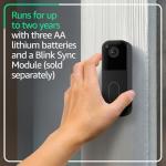 Blink Video Doorbell HD View with Long Battery Life