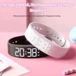 Silent Vibration Alarm Clock Wristband for Deep Sleepers