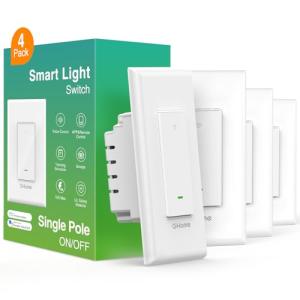 GHome Smart Wi-Fi Light Switch with Voice Control