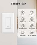 GHome Smart Wi-Fi Light Switch with Voice Control