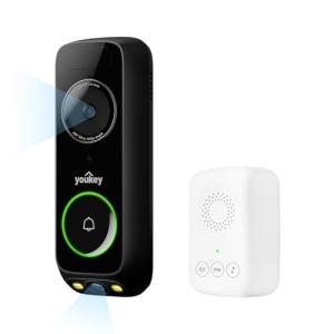 Youkey Wireless 2K Doorbell Camera with Chime