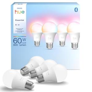 Philips Hue Smart LED Bulbs, White and Color, 4-Pack