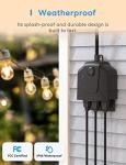 Outdoor Smart Plug with 3 Wi-Fi Sockets